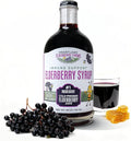 Heartland Organic Elderberry Syrup - Cold Pressed Elderberry Juice Zero Water Added - Immune Support for Kids &amp Adults - Made with Raw Honey Ginger Cinnamon &amp Star Anise - 26 fl oz (750 ml)