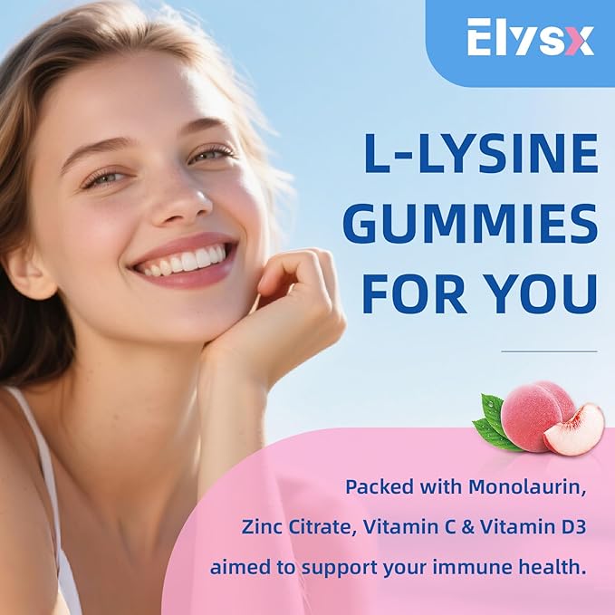 Lysine Monolaurin &amp Liposomal Magnesium Glycinate Gummies Lip &amp Oral Health Immune Muscle &amp Relax