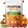 Pumpkin Seed Oil Capsules - Cold Pressed Pure Virgin Oil Essential Fatty Acids and Plant Sterols | 300 Capsules | Supports Hair Urinary Bladder and Prostate Health | Non-GMO