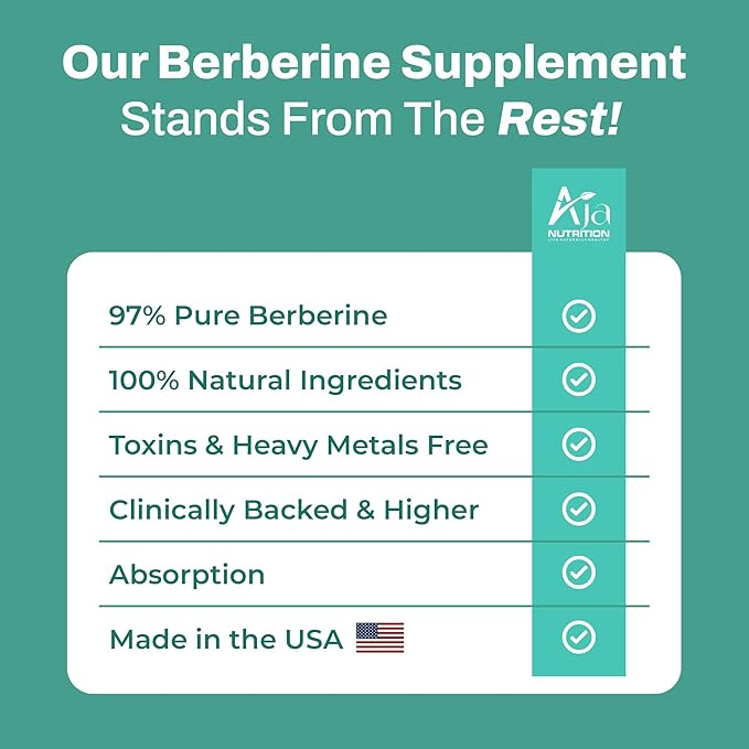 Berberine Plus – Triple Action Metabolic Support with 97% Pure Berberine HCL 1000mg Daily Serving – Activates AMPK for Glucose Metabolism Energy &amp Digestive Support – 60 Vegan Capsules