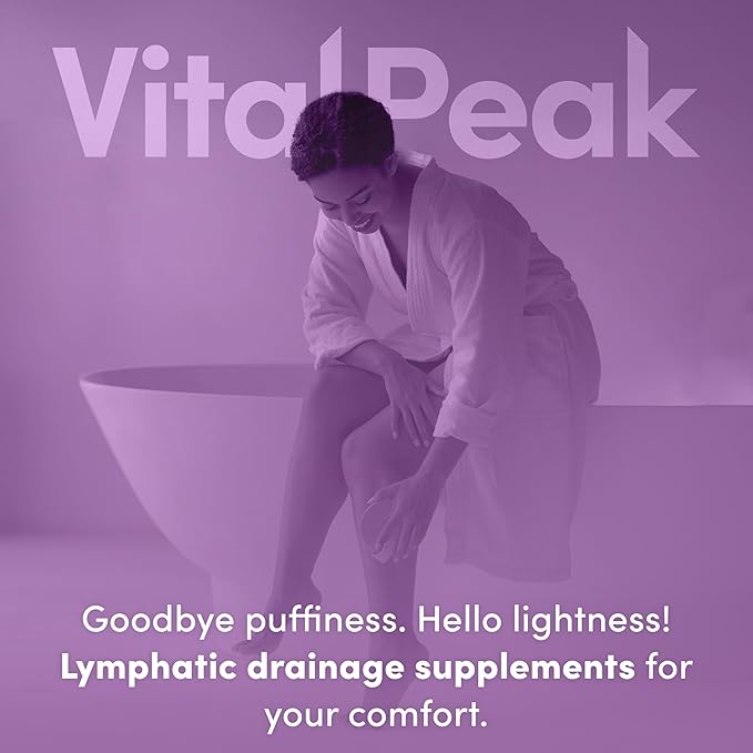Lymph Peak - Lymphatic Drainage Supplements - Lymph System Support - with Burdock Root Echinacea Extract Bromelain Dandelion Extract &amp More - Vegan Non GMO Gluten Free - 60 Capsules