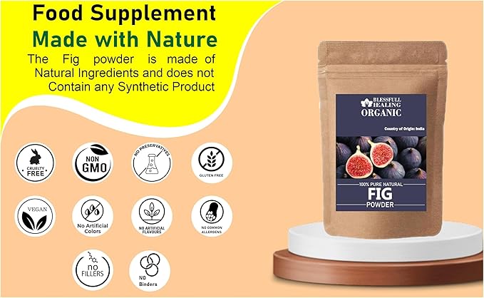 Blessfull Healing Organic Fig Powder 100% Pure Natural 300 Gram / 10.58 oz