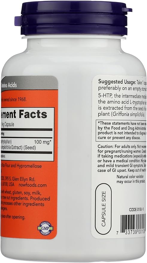 Now Foods 5-HTP 100 MG 120 CT