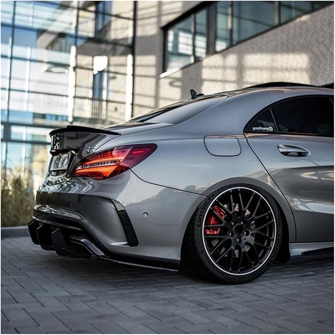 Car Rear Bumper Lower Diffuser Lip Body Kit Compatible for Mercedes Benz CLA Class W117 C117 CLA220 CLA250 Sport CLA45 AMG Sedan 2016-2019