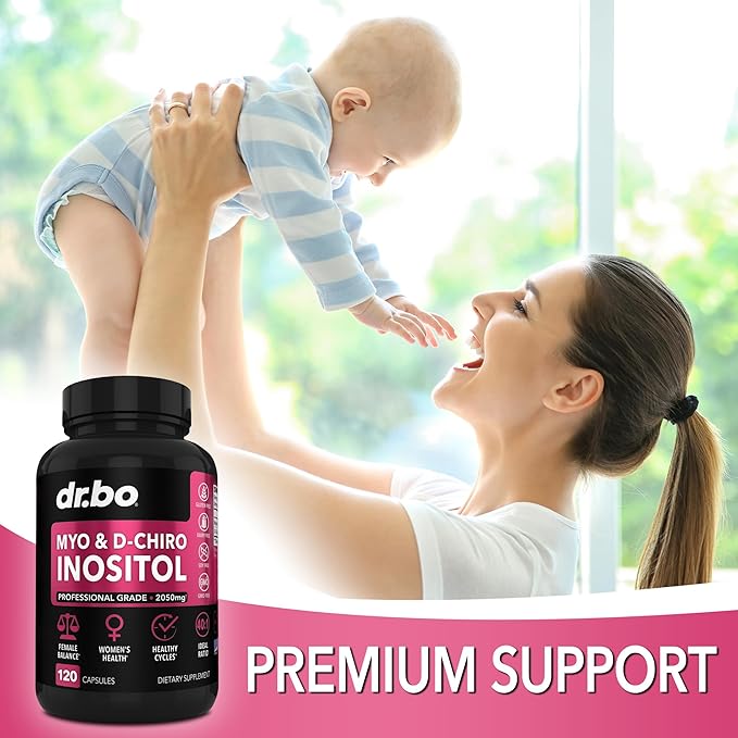 Thyroid Support &amp Myo-Inositol &amp D-Chiro Inositol Supplement Capsules - Natural Support for Metabolism Mood &amp Energy - 40:1 Ratio Hormone Balance for Women Menstrual Cycle Female Health