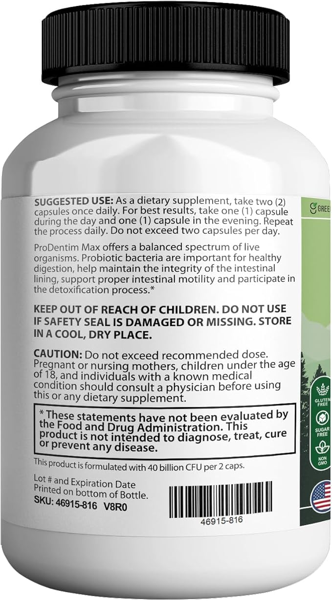 Oradentum Max Probiotic Supplement 40 Billion CFU 60 Capsules 30 Day Supply (5)