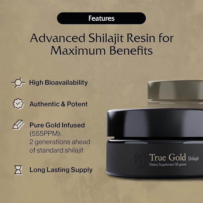 Purblack Pure Himalayan Shilajit Resin - Himalayan and Other Mountain Ranges Gold Infused Shilajit for Men &amp Women with Over 85+ Trace Minerals for Energy &amp Immunity | 30 Servings | USA Made