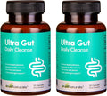 Ultra Gut Daily Cleanse - 15 Day Cleanse with Cascara Sagrada Senna Leaf Psyllium Husk Dietary Fiber 2.5B CFU Probiotics Gut Health Support Non-GMO 30 Capsules (2)