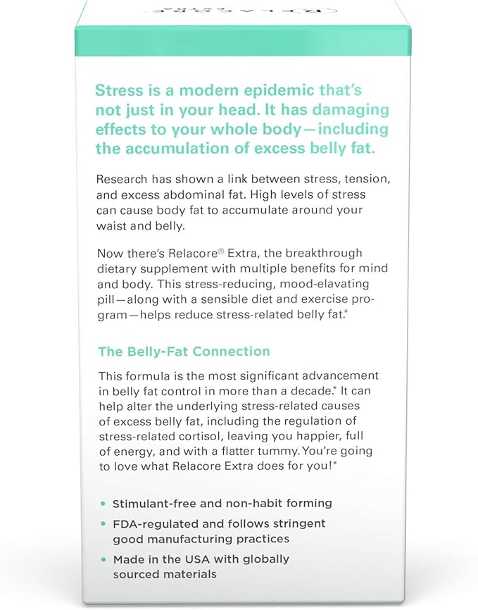 Extra Maximum Strength - Cortisol Supplements for Women - Reduce Cortisol Related Belly Fat - Stress Relief Supplement - Calm Mind - Improved Mood 90 Count