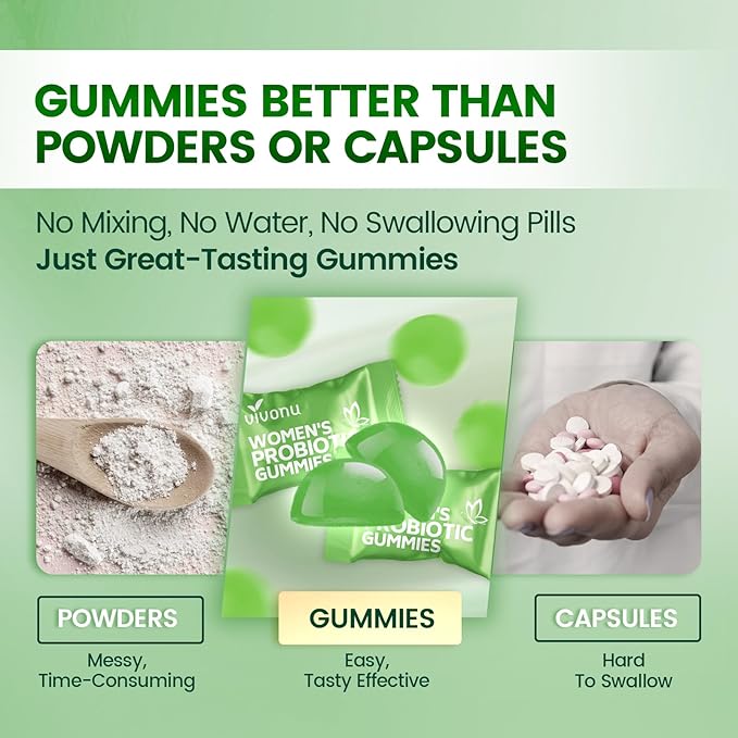 VivoNu Viginal Probiotics for WomenWomen Probiotic GummiesFeminine Balance GummiesPrebiotic Gummy Probiotics for Woman Vaginigal HealthYeast Ph Balance(60 Cranberry+60 Green Apple+60 Pineapple)