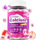 Calcium Citrate 1200mg Gummies Vitamin D3 K2 Omega-3 Magnesium Zinc Boron Manganese Copper 600mg Calcium Supplements for Women &amp Men Bone Strength Immune Support - Vegan Sugar Free 60 C