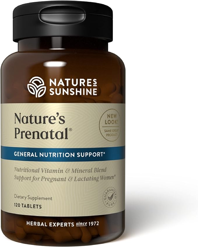 Nature's Sunshine Prenatal 120 Tablets | Prenatal Vitamin Provides a Combination of Vitamins and Minerals to Support the Nutritional Needs of Both Mother and Child
