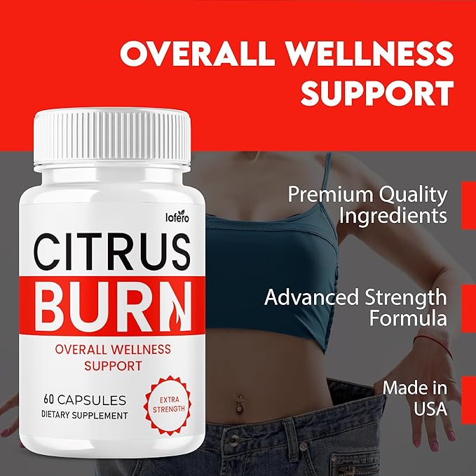(3 Pack) Citrus Burn Capsules CitrusBurn Supplement Advanced Loss Support Formula Pills Premium All-Natural Daily Vitamin Maximum Energy Healthy Digestion Overall Health Wellness Reviews (180 ct)