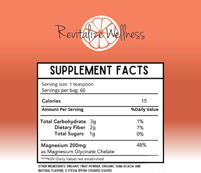 Mag Defense Powder | Orthomolecular Dose of Magnesium 200 mg as Magnesium Glycinate Chelate | Pure Corn Free &amp GMO-Free | Fruit Punch Flavor | 60 Servings