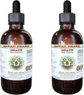 Hawaii Pharm Grape Alcohol-Free Liquid Extract Grape (Vitis Vinifera) Dried Seed Glycerite Natural Herbal Supplement 2x4 oz