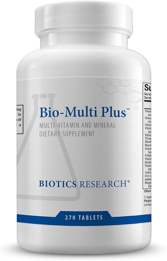BIOTICS RESEARCH Bio-Multi Plus - Robust Foundational Multivitamin/Mineral Formula Contains Plant-Based Trace Minerals 270 Tablets