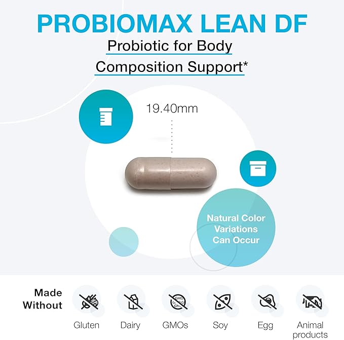 XYMOGEN ProbioMax Lean - Probiotic Supplement to Support Gut Barrier Function* - Bifidobacterium animalis subsp lactis B420 - Vegetarian Non-GMO &amp Gluten-Free - 30 Capsules
