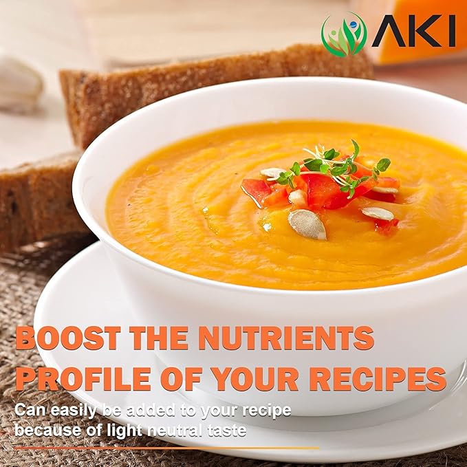 AKI Beta Carotene 10% Powder (1.5oz/42.52g) Highly Concentrated flavouring Fount of Vitamin A May Helps to Support Body Functions Skin Immune System and Eye - GMO Free &amp Vegan Friendly