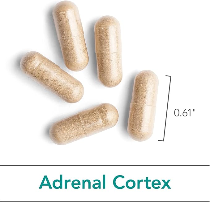Nutricology Adrenal Support Supplement for Men &amp Women - Adrenal Glandular Supplement Immune Function Endocrine Support 100mg Adrenal Extract Bovine Lyophilized - 100 Count