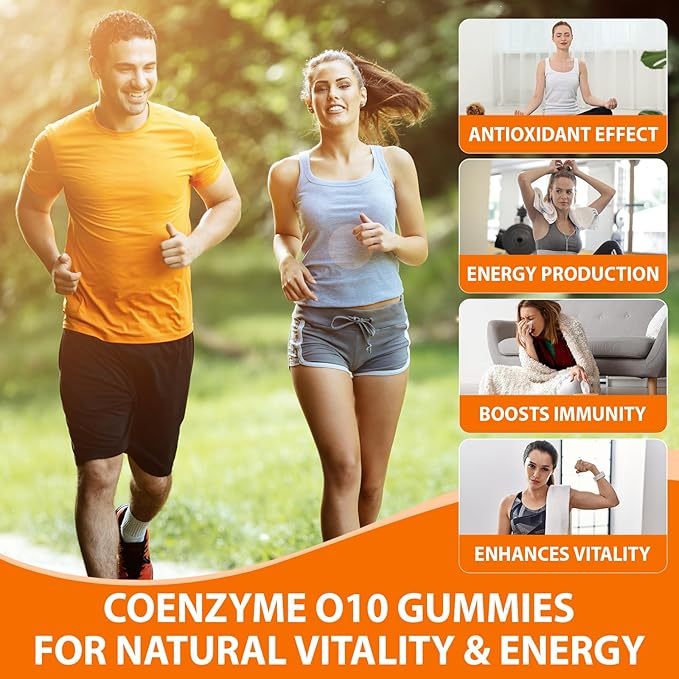 CoQ10 500mg Gummies-3X Better Absorption Q10 Supplements - Plus Omega-3 Magnesium Vitamin B3 &amp Zinc for Heart Health Cellular Energy &amp Antioxidant Vegan Non-GMO 120 Ct (2)
