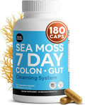 Atlantic Naturals Sea Moss 7 Day Colon &amp Gut | Enriched with Psyllium Husk Senna Powder Turmeric &amp Herbs | Supports Digestive Health Bloating &amp Natural Flushing for Women &amp Men | 1