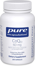 Pure Encapsulations CoQ10 60 mg | Coenzyme Q10 Supplement for Energy Antioxidants Brain and Cellular Health Cognition and Cardiovascular Support* | 250 Capsules