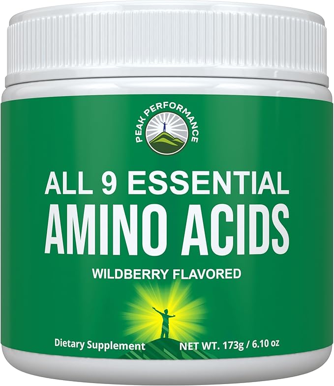 All 9 Essential Amino Acids Powder. Pre + During + Post Workout with EAAs + BCAAs for Energy Muscle Growth and Recovery. Non-GMO BCAA and EAA Powders for Men + Women. 3rd Party Tested. Wildberry