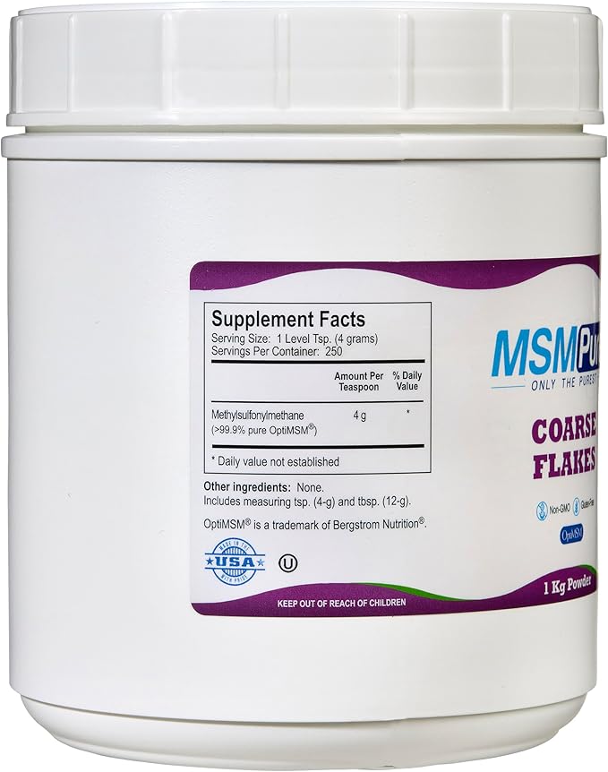 KALA HEALTH MSMPure Coarse Flakes 2.2 lb and Muscle &amp Joint Cream 2oz Bundle