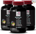 Daily Energy - RESVERATROL COMLEX - Elderberry Boost Goji Berry Power Acai Berry Energy Grape Skin Strength Pomegranate Energy Hydration Balance Blueberry Balance 3 Bottles 180 Capsules