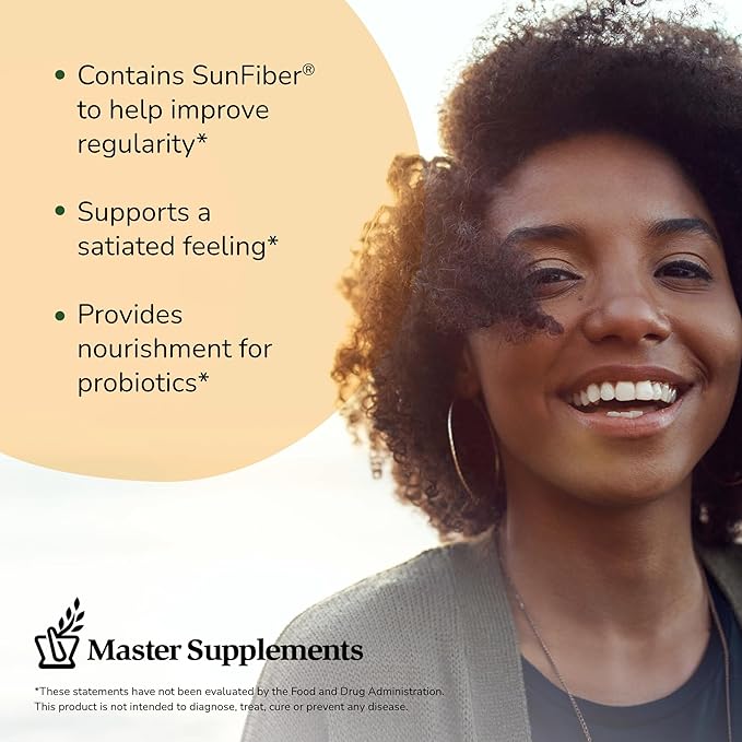 Master Supplements TruFiber - 6.35 oz - Prebiotic Fiber to Help Boost Probiotic Growth - Supports Digestive Health - Vegan Gluten Free - 50 Servings