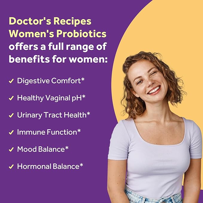 Doctor's Recipes Probiotics &amp CLA Bundle Probiotics for Women 100 Billion CFU CLA 2000mg