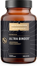 Quicksilver Scientific Ultra Binder Powder - Multi Binder with Bentonite Clay Zeolite Detox &amp Charcoal - Supplement for Gut Support &amp The Body's Toxin Removal Process (120g)