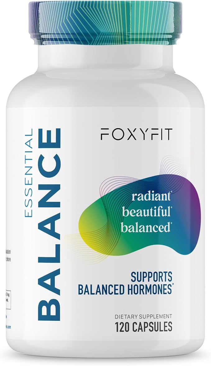 Essential Balance Hormonal Support and Vitamin Supplement for Women by Foxy Fit – Antioxidant Healthy Skin &amp Hair for Daily Use* (30 Servings)