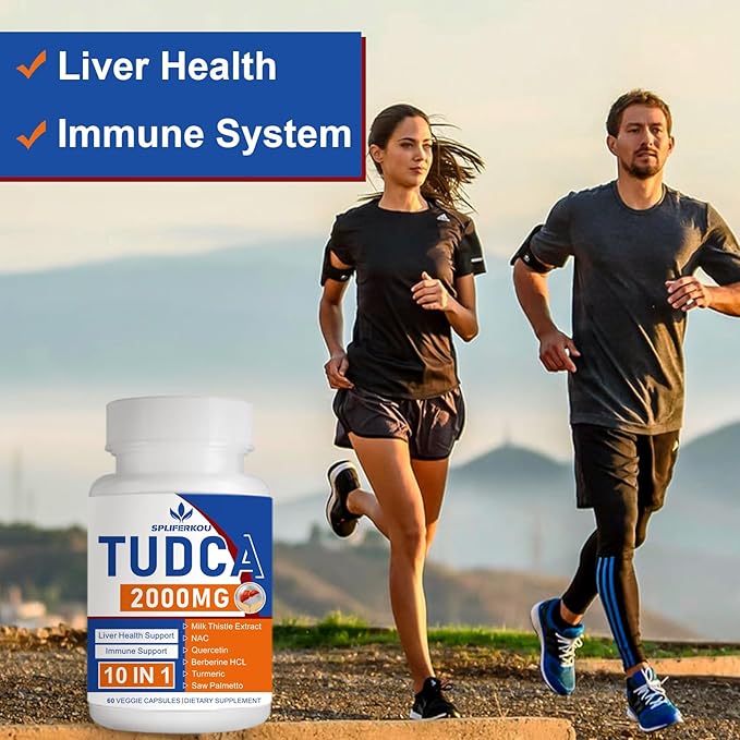 2000mg Tudca Liver Support Supplement Tudca Bile Salt with Milk Thistle and NAC 180 Capsules for 90 Days Support for Liver Detoxification Immune System