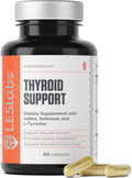 LES Labs Thyroid Support – Metabolic Health Thyroid Hormone Production Energy &amp Focus – Iodine L-Tyrosine Ashwagandha Selenium &amp Turmeric – Non-GMO Supplement – 60 Capsules