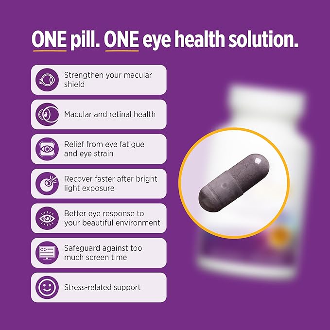 DOCTORS' PREFERRED Clinical-Grade OcuGold Eye Vitamins with Lutein and Zeaxanthin for Macula &amp Retina Health Digital Eye Strain Eye Fatigue and Visual Performance - 30 Vegan Capsules