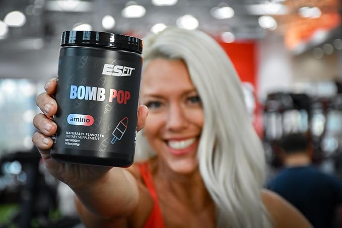 Amino Powder - Pre and Post Workout with Electrolytes - BCAA 2:1:1 Ratio Amino Acids Superior Taste Tested and Certified Bomb Pop 30 Servings
