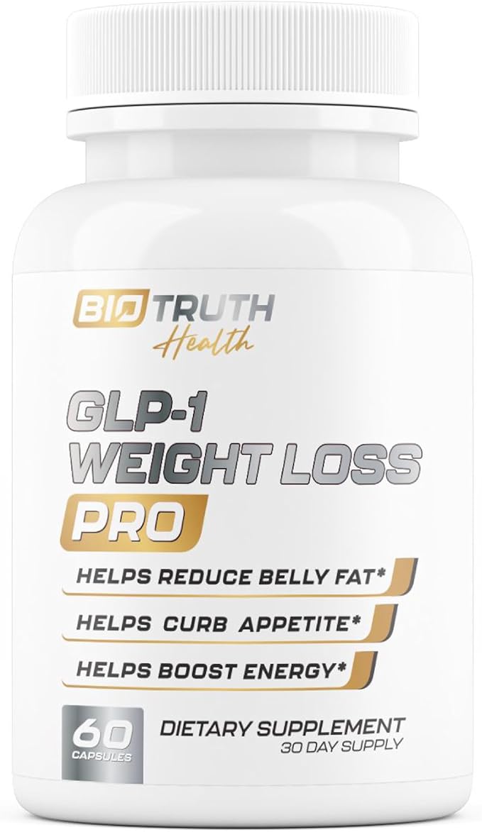 GLP-1 Weight Loss Pro - Fat Burner &amp Appetite Suppressant Weight Loss Pills for Women &amp Men - Helps Lose Weight Burn Calories &amp Increase Energy | 3rd Party Tested Formula - 60 Capsules fo