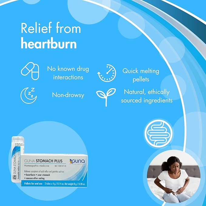 Guna Stomach Plus Homeopathic Digestive Stomach Acid Balance - 2 Tubes