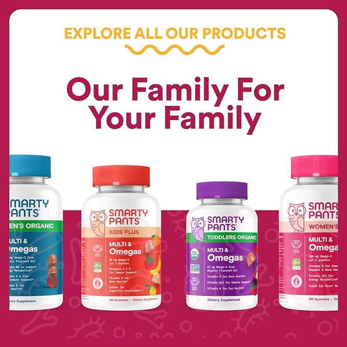 SmartyPants Adult Probiotic &amp Prebiotic Gummies for Digestive Health: 6 Billion CFU Gut Health Supplement Clinically Studied Prebiotic for Immune Support Grape 60 Count (30 Day Supply)