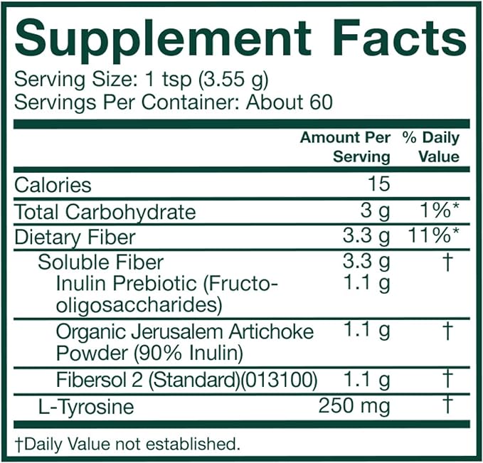 MENOLABS Happy Prebiotic Fiber Supplement - 60 Servings (213 g) - Expertly-Formulated Menopause Supplements for Women with L-Tyrosine