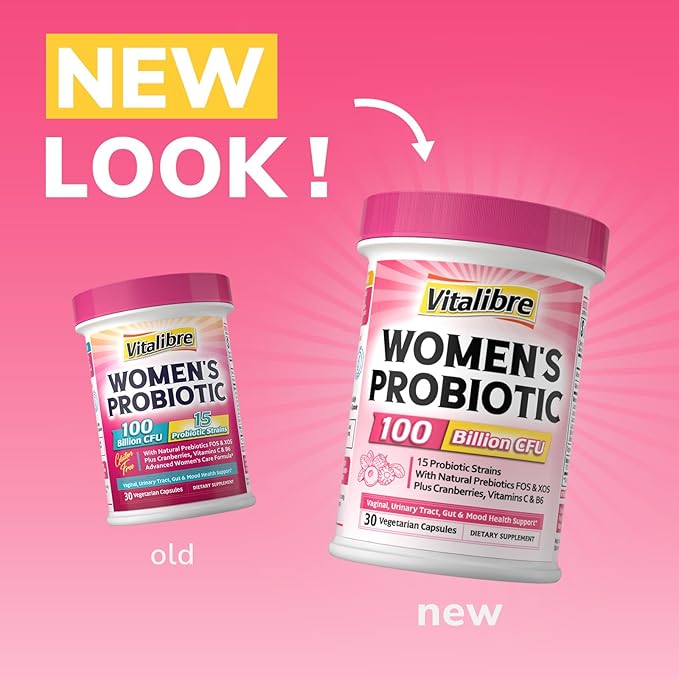 Vitalibre Probiotics for Women 100 Billion CFU 15 Strains 30 Capsules &amp Akkermansia Muciniphila Probiotic 1 Billion TFU 30 Capsules