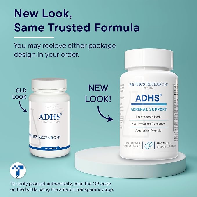 Biotics Research ADHS Adrenal Support Supports Normal Cortisol Levels Antioxidant Support More Energy Healthy Response 120 Tabets