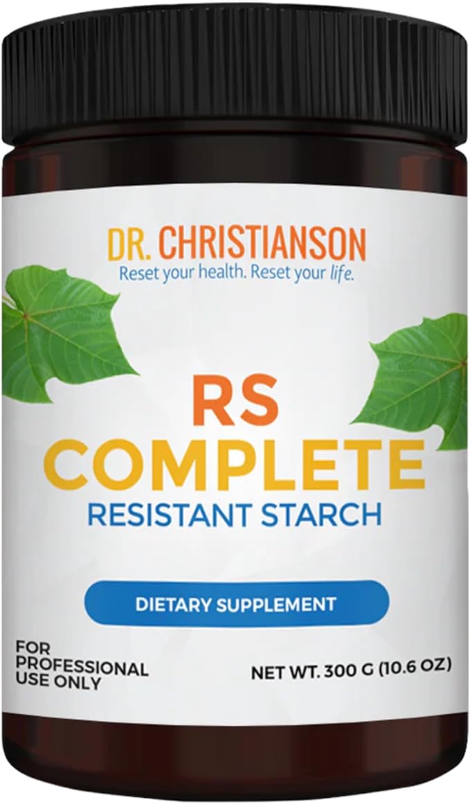 Dr. Christianson RS Complete - Resistant Starch Powder with Organic Green Banana Flour - Non-GMO + Dairy-Free Fiber Powder Supplement - The Metabolism Reset Diet (30 Servings / 300g)