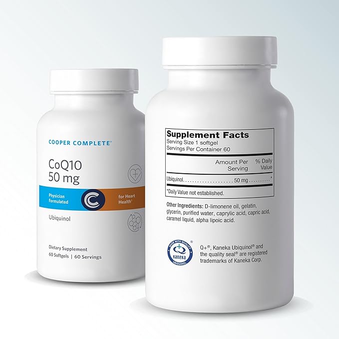 Cooper Complete CoQ10 50 mg Ubiquinol Cellular Energy &amp Antioxidant Support† 60 Softgels