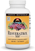 Source Naturals Resveratrol 500 Heart Support &amp Healthy Aging* 500 mg - 120 Tablets