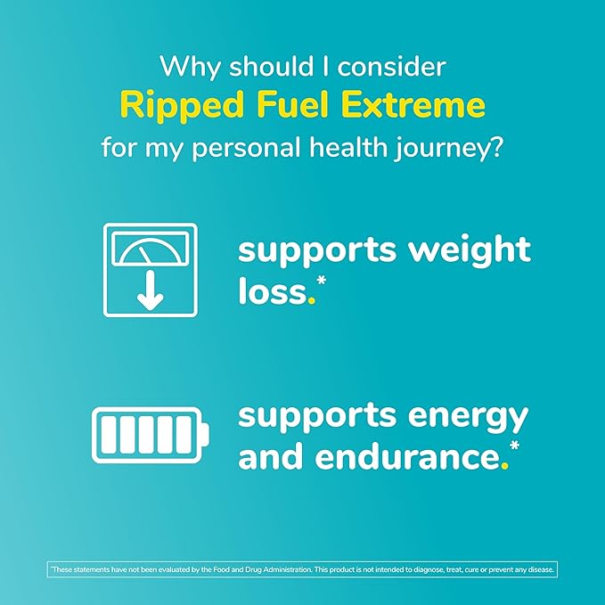 Twinlab Ripped Fuel Extreme - Energy Supplement to Support Weight Management &amp Muscle Health - 60 Capsules
