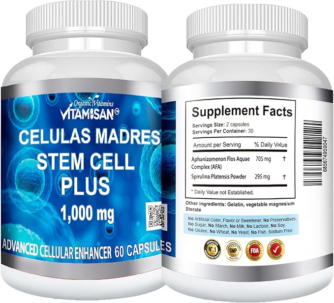 VITAMISAN 10 Bottles Celulas Madres Stem Cell Plus Capsules