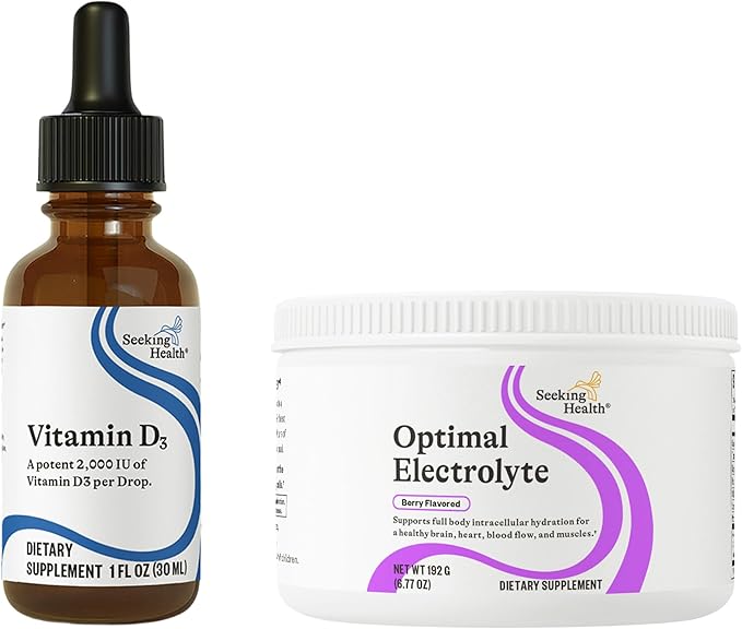 Seeking Health Vitamin D3 Drops - Bone Health &amp Immune System Support Supplement - Liquid Vitamin D3 with Olive Oil - 1 FL oz 900 Servings