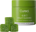 Cured 4 in 1 Gummies for Vitality with Pure Himalayan Shilajit for Men &amp Women Lions Mane Mushroom and Sea Moss Ashwagandha Supplements | Vegan &amp Non-GMO Neuropathy Supplements | Made in Ame